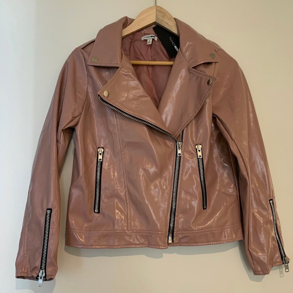 Fashion Nova Pink Moto Jacket